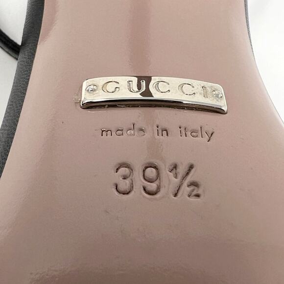 Gucci Leather Studded Ankle‑Strap Sandals Black High Heel 39.5 EU / 9- 9.5 US - Picture 6 of 9